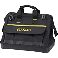 Los mejores  - STANLEY 1-96-183 - Bolsa para herramientas de gran abertura con cremallera- 45 x 27.5 x 23.5 cm- base reforzada